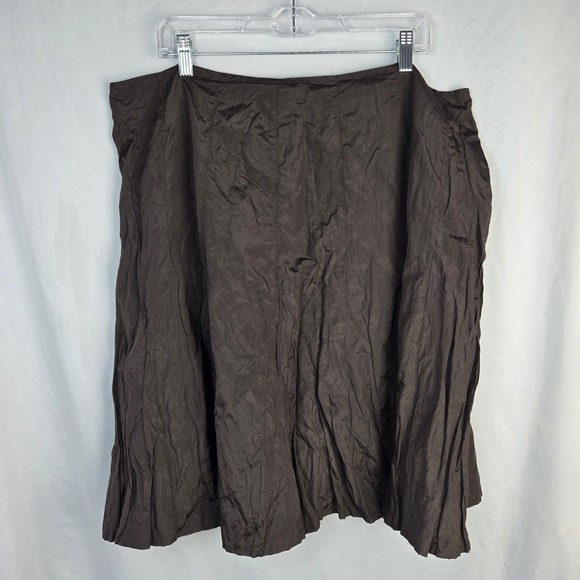 liberté by emanuel Dresses & Skirts - Vintage 90s Liberte Emanuel Ungaro A Line Skirt Womens 20W Brown Knee Length
